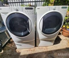 Kenmore Washer and Dryer Smartheat Quiet Pack 4 Set w/ Pedestals