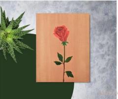 A RED ROSE -METAL PRINTS