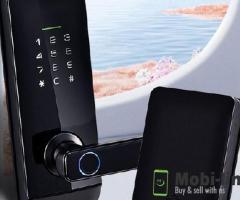 Digital Door Lock WIFI Tuya Fingerprint Password with Handle APP RFID Smart Lock Multiple Unlocking