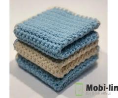 HANDCRAFTED 100% COTTON CROCHET FARM-STYLE WASHCLOTHS